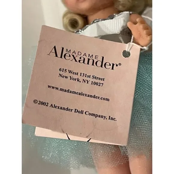 RARE‎ Madame Alexander Ballerina Doll Aqua Blue Tutu Dress w Silver Sequin Trim